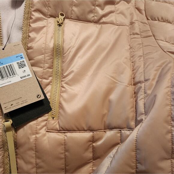 Nike Tech Pack Therma-Fit Quilted Long Jacket Coat‎ Beige Women's Medium New - Picture 7 of 11
